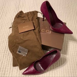 Gucci heels with Bamboo in size 8
